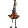 Mud Pie, Welcome Halloween Extra Large Dangle Leg Hat Sitter, 22″ x 18 1/4″ Dia
