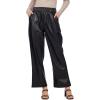 Mud Pie Women’s Ballard Leather Pant(Black)