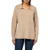 Mud Pie Women’s Fallon Contrast Sweater(Tan)