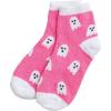 Mud Pie Women’s Fuzzy Socks(Pink Ghosts)