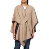 Mud Pie Women’s Hayword Blanket Poncho(Oatmeal)