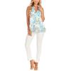 Mud Pie Women’s Jeanette Flounce Top(Blue)