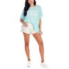 Mud Pie Women’s Nate Patch Tee(Blue)