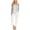Mud Pie Womens Women’s Charlie Ruffle Top(Blue)