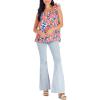 Mud Pie Womens Women’s Charlie Ruffle Top(Pink)