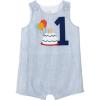 Mud Pie baby-boys Birthday Boy Seersucker Shortall(1)