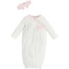 Mud Pie baby-boys Children’s White Chainstitch Gown(White)