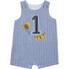 Mud Pie baby-boys Mud Pie 1st Birthday Boy Jon Jon(Blue yellow green)
