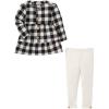 Mud Pie baby-girls Black Check Tunic Legging(Black)