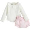 Mud Pie baby-girls Children’s Bow 2-piece Set(Pink)