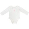 Mud Pie baby-girls Mud Pie Baby Girl Pink Bow Crawler(White)