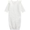 Mud Pie baby-girls Mud Pie Kids Quilted Bow Gown(White)