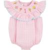 Mud Pie baby-girls Smocked Birthday Bubble(Pink Gingham)