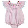 Mud Pie baby-girls Smocked Birthday Bubble(Pink Seersucker)