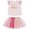 Mud Pie baby-girls Toddler Girl Birthday Tutu Set(Pink 1st Birthday)
