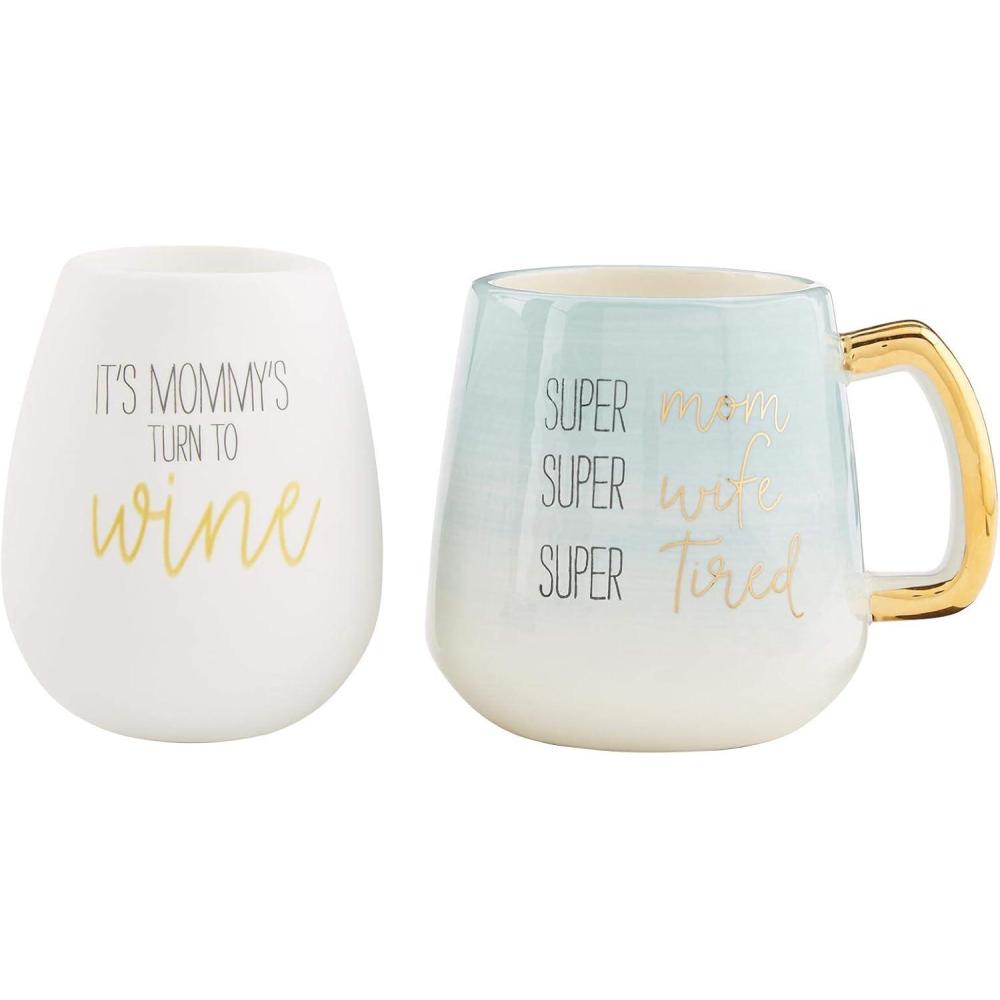 imageBLUE MOM SILICONE WINE MUG SET