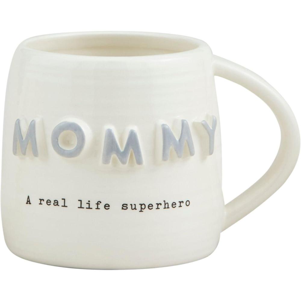 imageMud Pie 18 oz Mom Chunky Letter Mug Gray