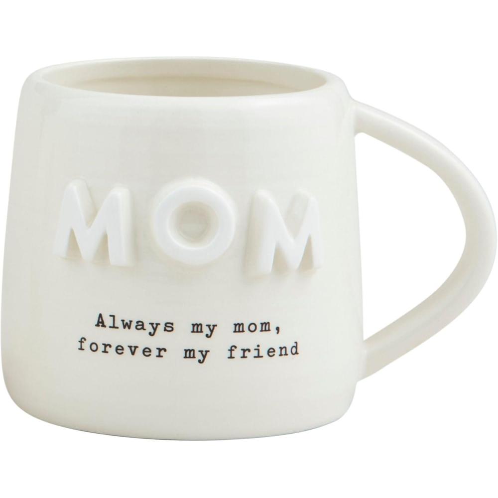 imageMud Pie 18 oz Mom Chunky Letter Mug White