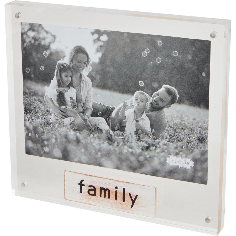imageMud Pie Acrylic Family Plaque Frame 7quot X 7quot