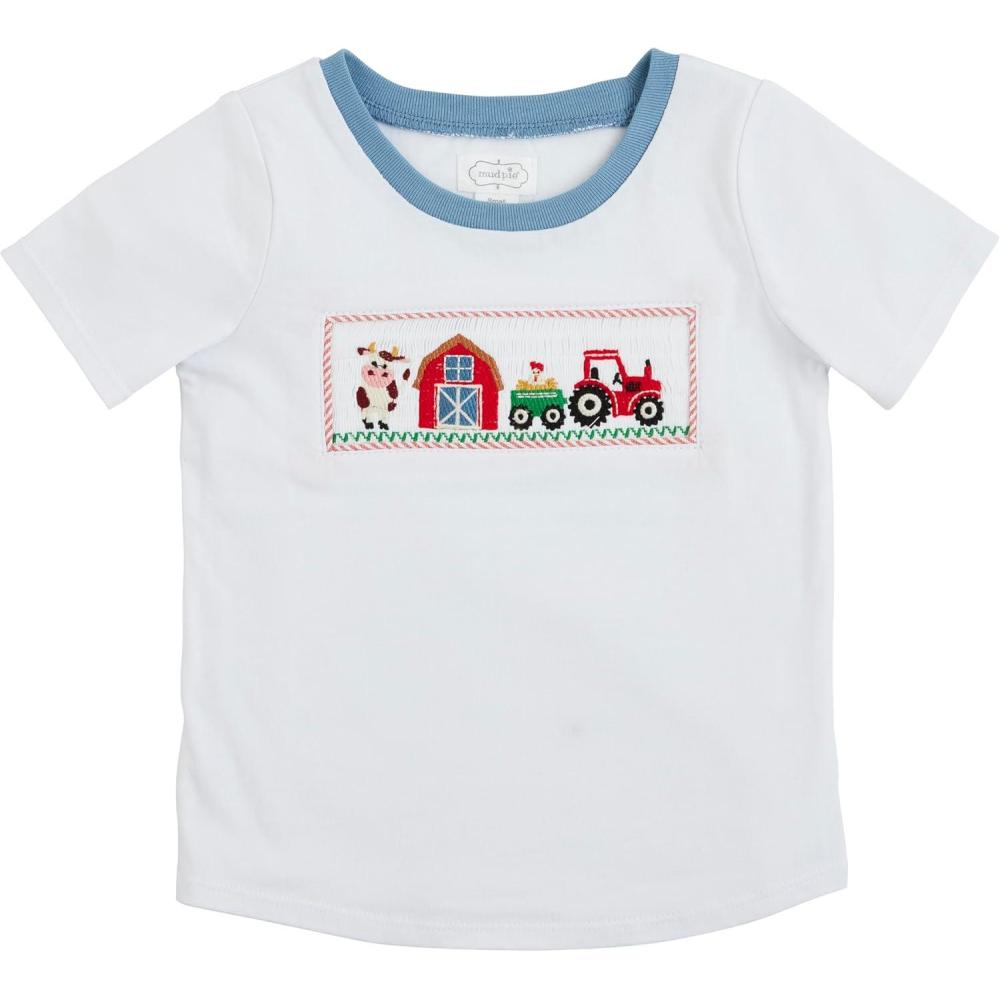 imageMud Pie Baby Boys Truck Smocked TeeFarm