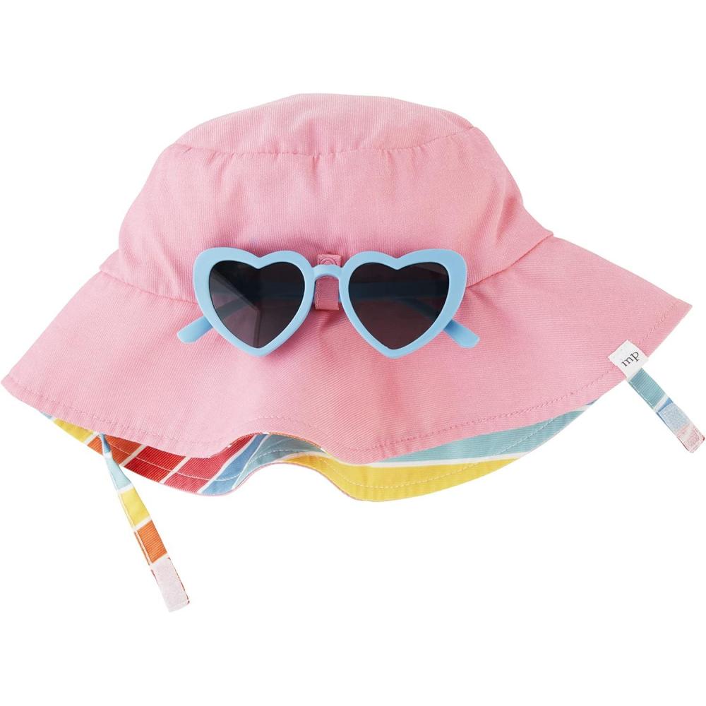 imageMud Pie Baby Girl Hat ampamp Sunglasses SetPink