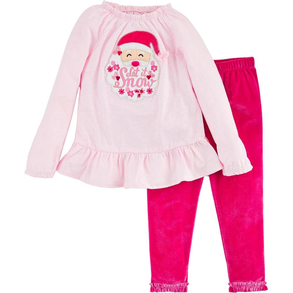 imageMud Pie Baby Girls CasualPink Santa