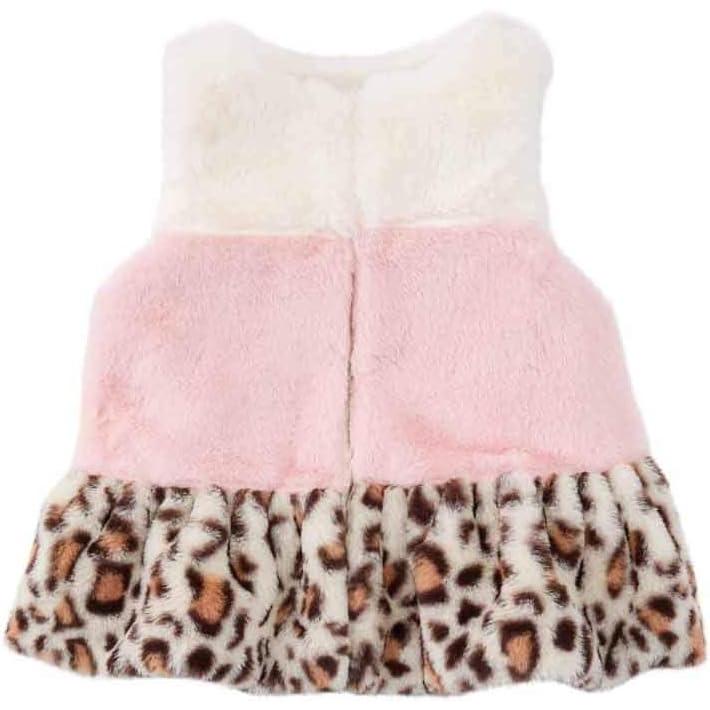 imageMud Pie Baby Girls Layered Leopard VestMulticolor