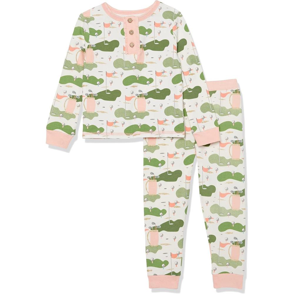 imageMud Pie Baby Toddler Girl Sports Pajama SetPink