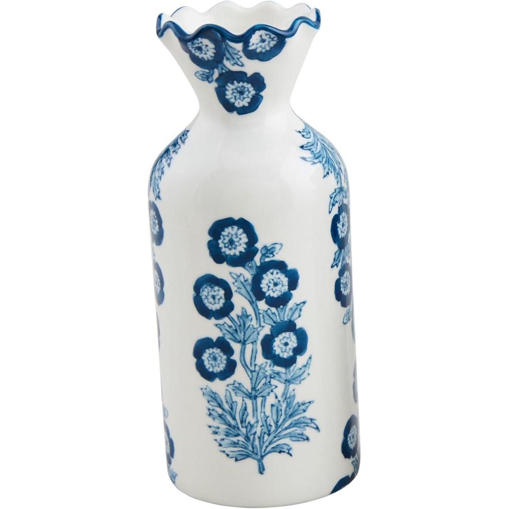 imageMud Pie Block Print Bud Vase Flower Steam 575quot x 325quotBlooms