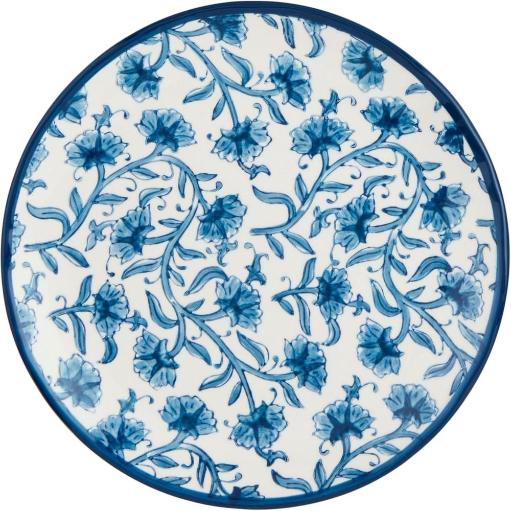 imageMud Pie Blooms Print Salad Plate 8quot diaCornflower