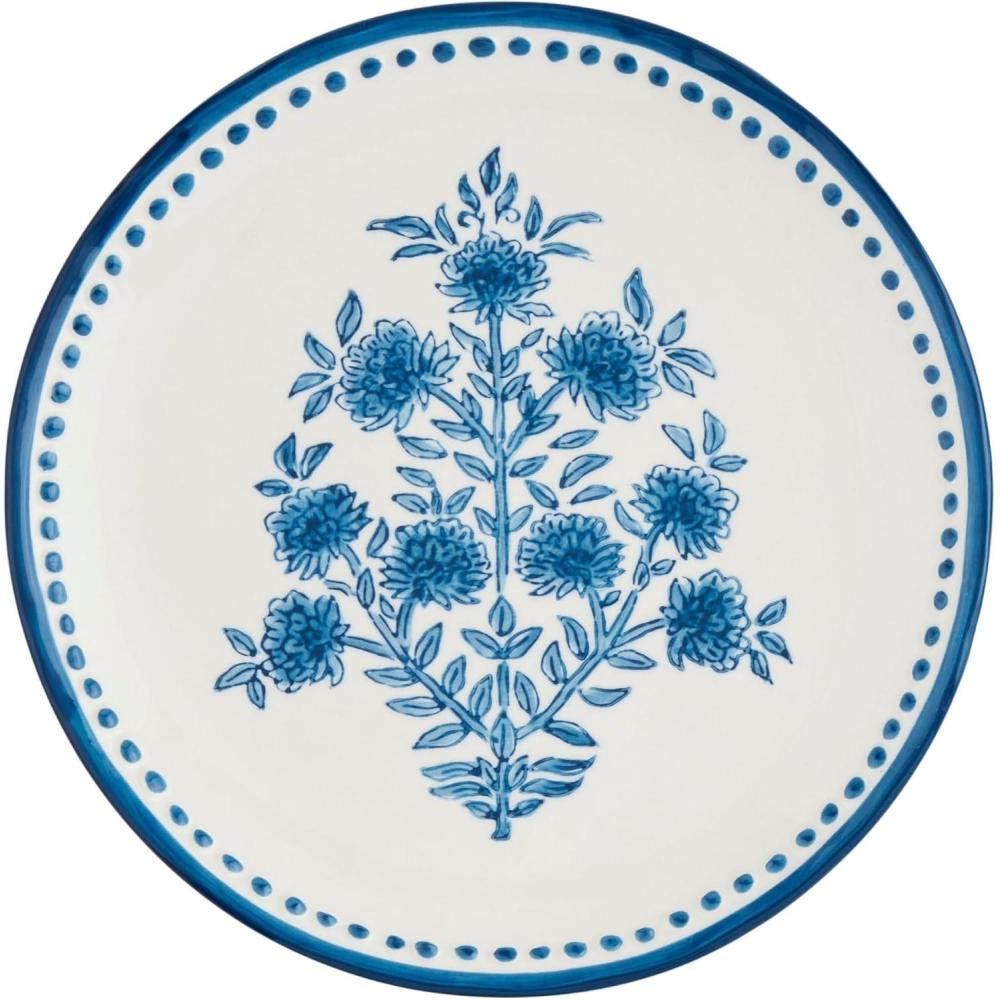 imageMud Pie Blooms Print Salad Plate 8quot diaFlower Stem