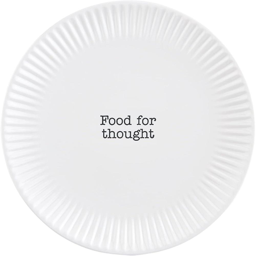 imageMud Pie Circa Melamine Salad Plate White Thought 75quot dia