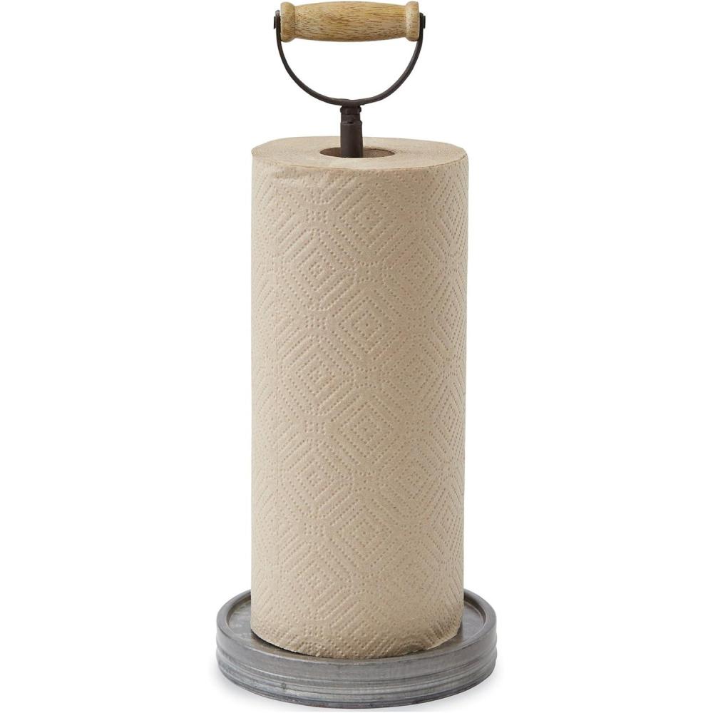 imageMud Pie Farmhouse Rustic Paper Towel Holder BrownBrown