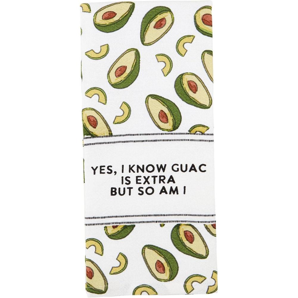 imageMud Pie Fiesta Hand Towel Guac 165quot x 26quot