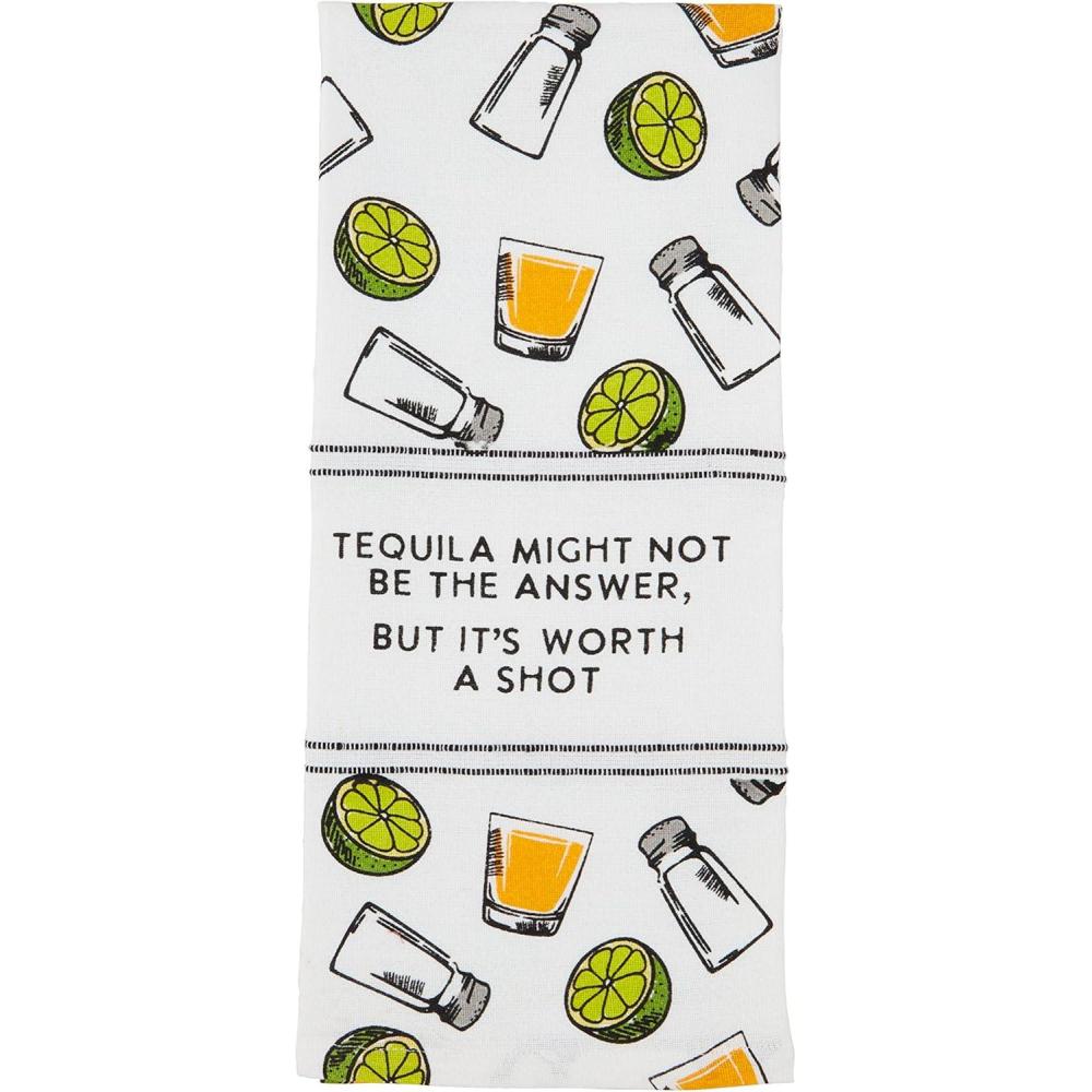 imageMud Pie Fiesta Hand Towel Tequila 165quot x 26quot