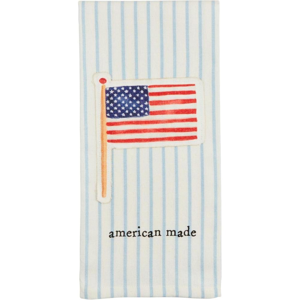 imageMud Pie Flag Patch Americana Towel 26quot x 12quotFlag