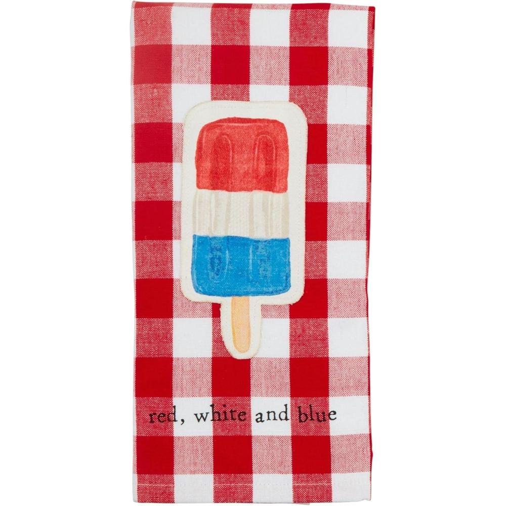 imageMud Pie Flag Patch Americana Towel 26quot x 12quotPopsicle