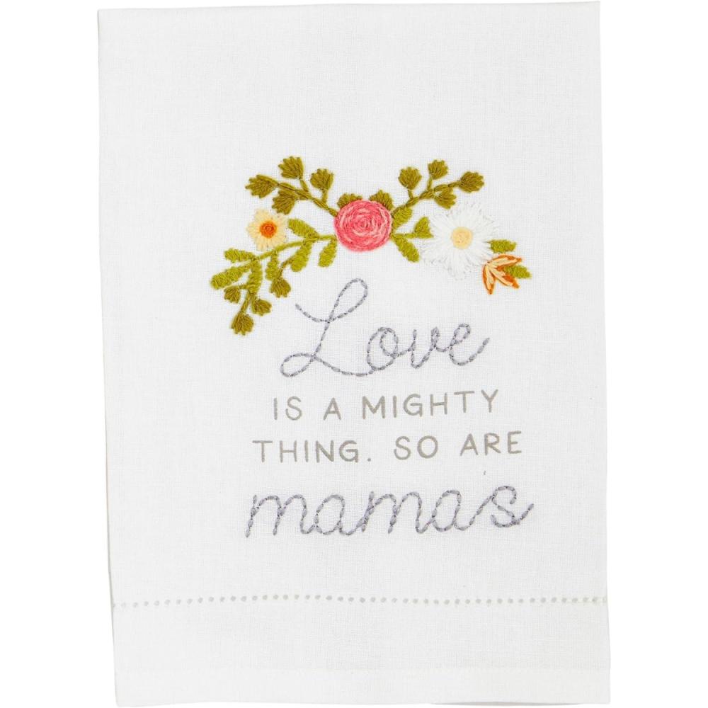 imageMud Pie Love is Mom Embroidery Towel 21quot x 14quot