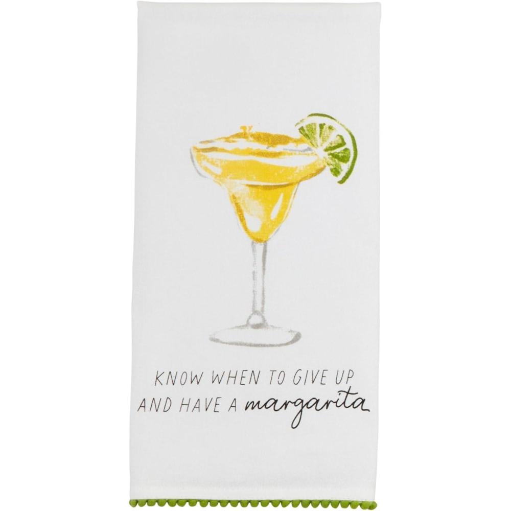 imageMud Pie Marg Printed Trim Towel 26quot x 16 12quot