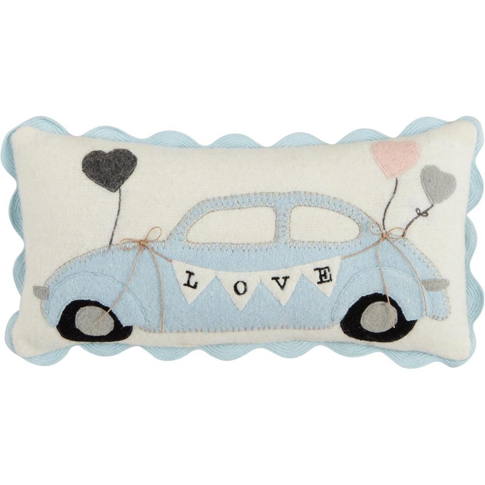 imageMud Pie Mini Wedding Felt Pillow Car