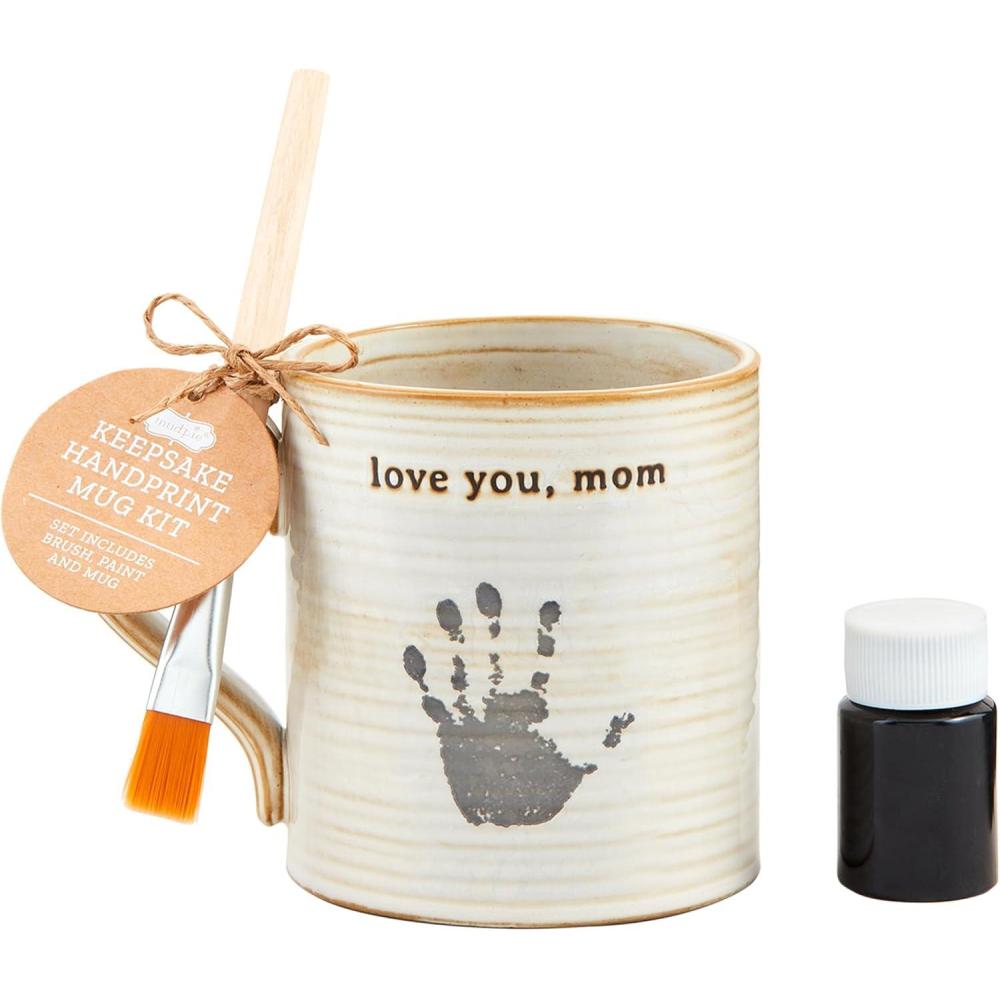imageMud Pie Mom Handprint Mug 12 oz