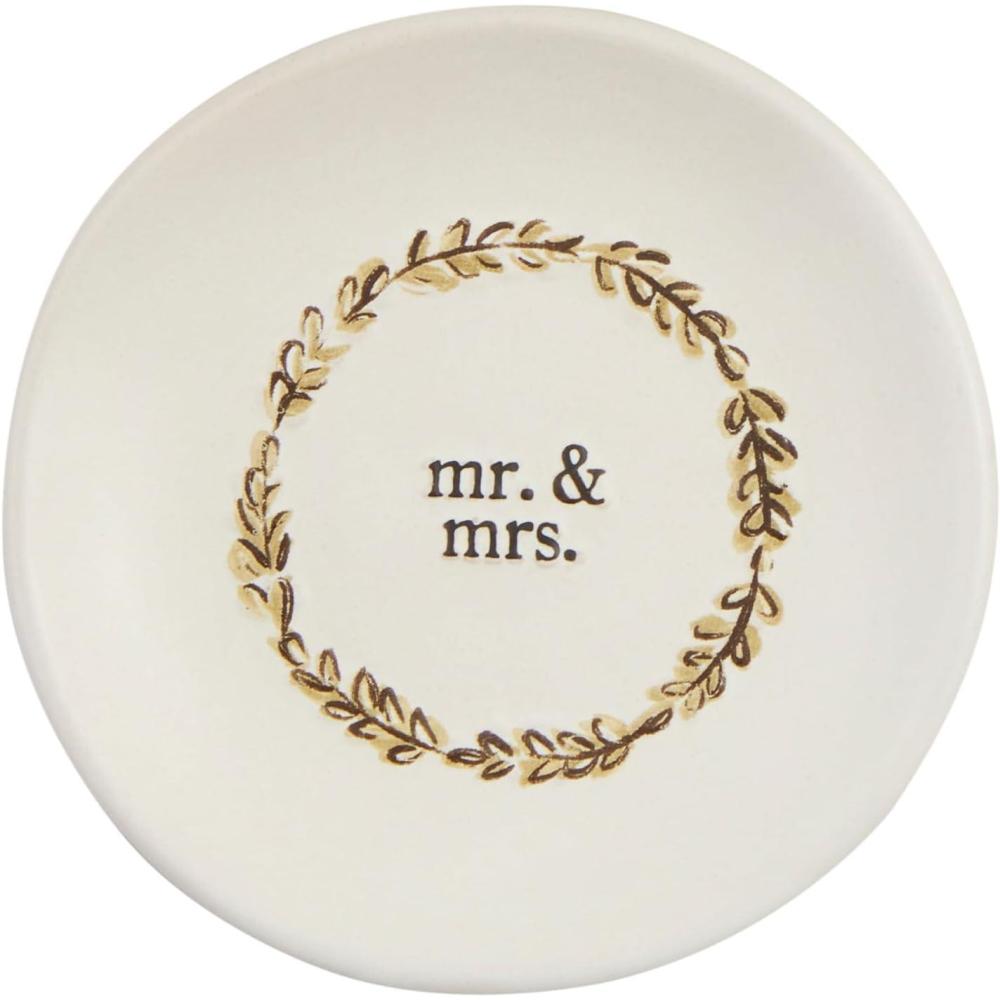 imageMud Pie Mr Mrs Wedding Ring Dish 4quot dia