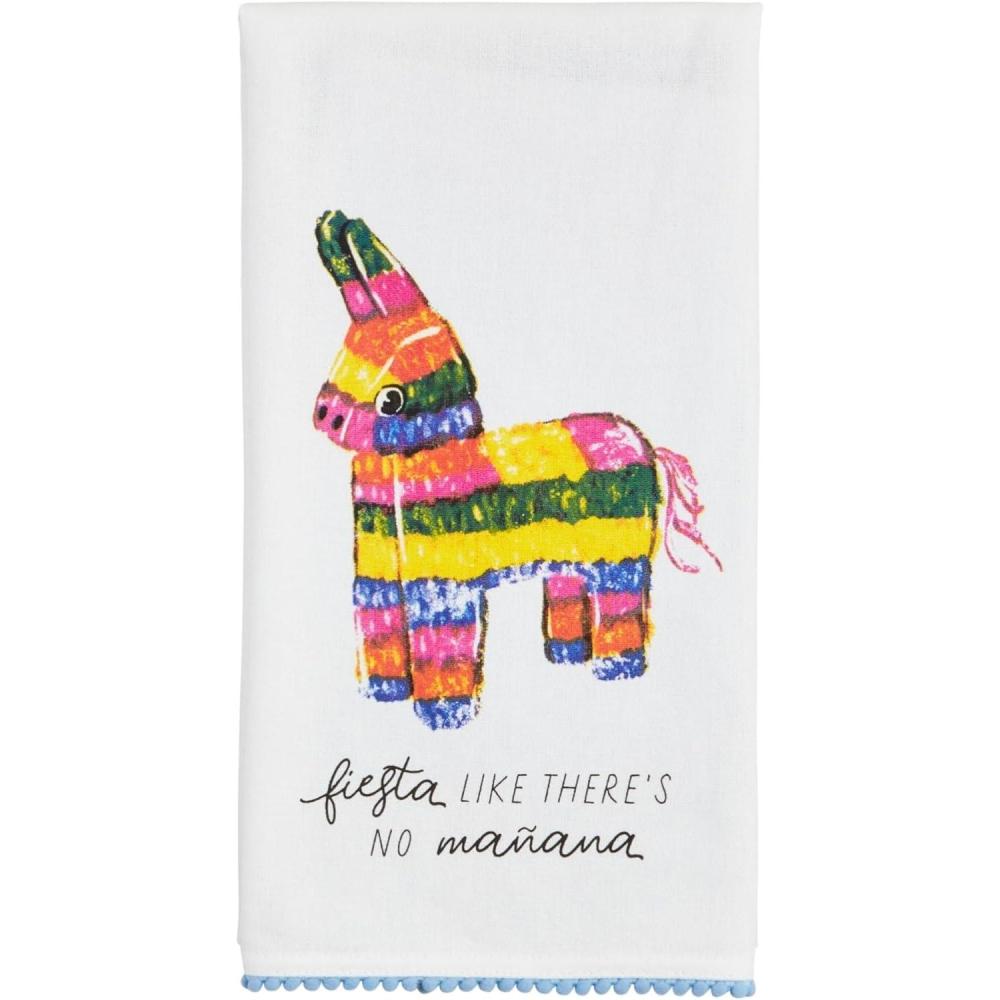 imageMud Pie Pinata Printed Trim Towel 26quot x 16 12quot