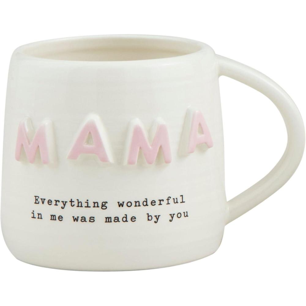imageMud Pie Pink Mom Chunky Letter Mug 18 oz