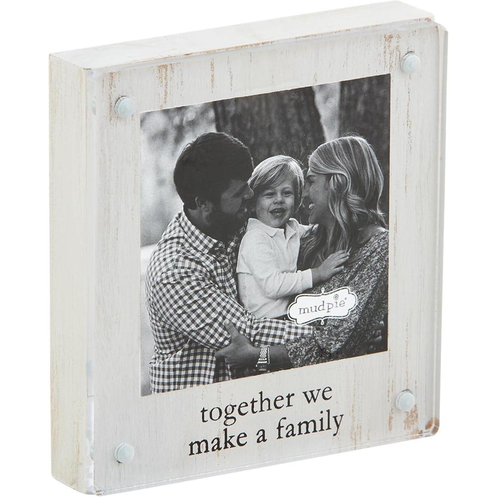 imageMud Pie Small Family Wood Frame 4 12quot x 4 14quot