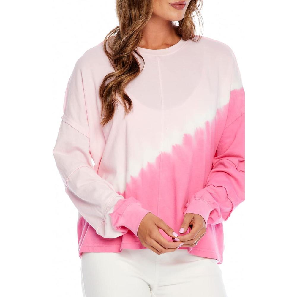 imageMud Pie Wheeler Womens Tie Dye SweatshirtPink