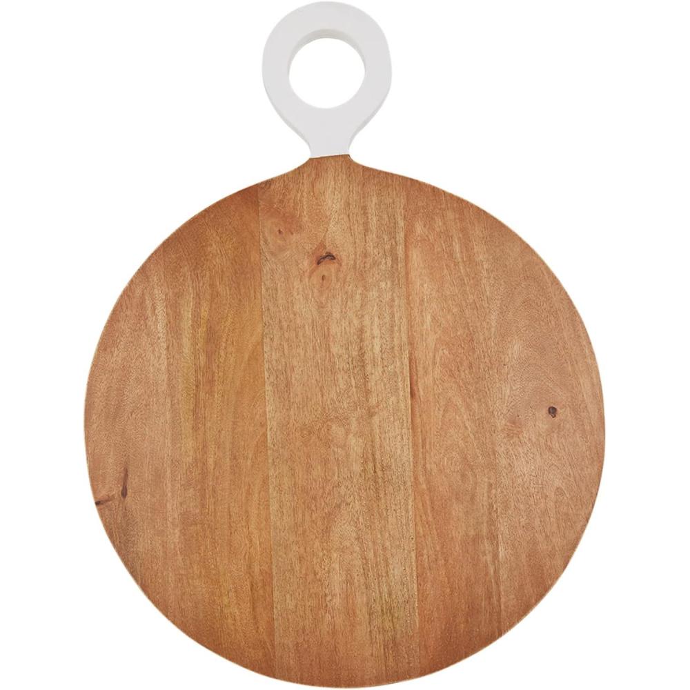 imageMud Pie WhiteWooden Loop Handle Board Small 16quot x 21quotWooden