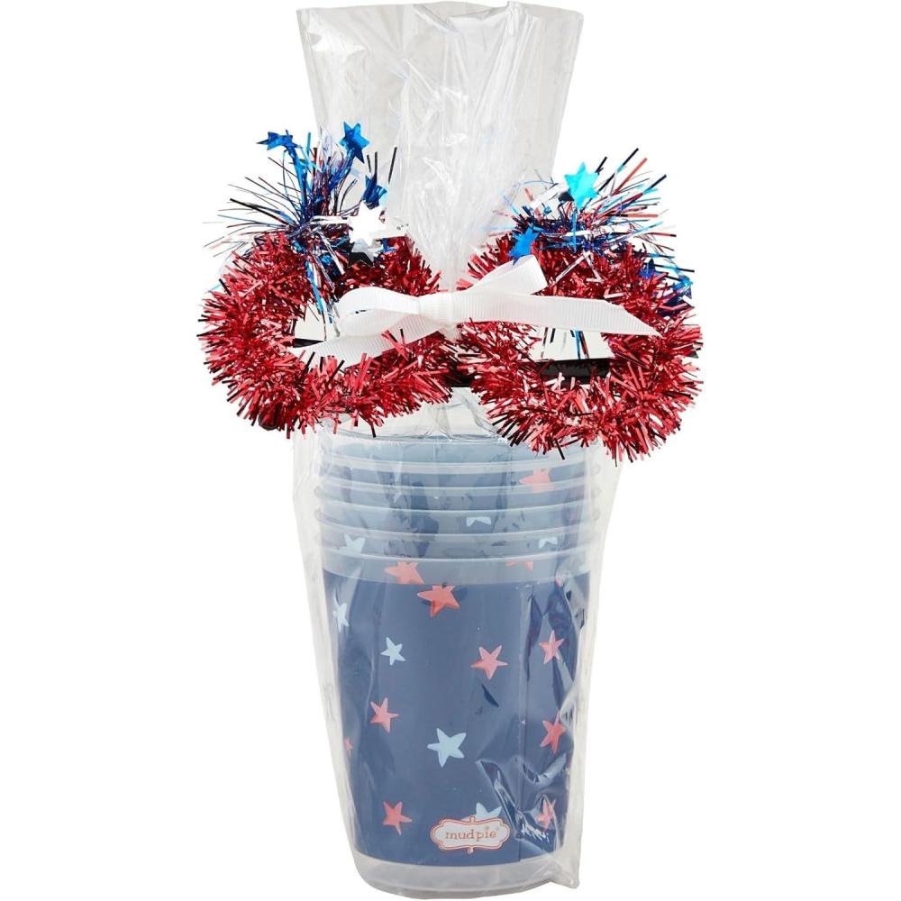 imageMud Pie Womens 4Th Of July Party Cup Set Navy