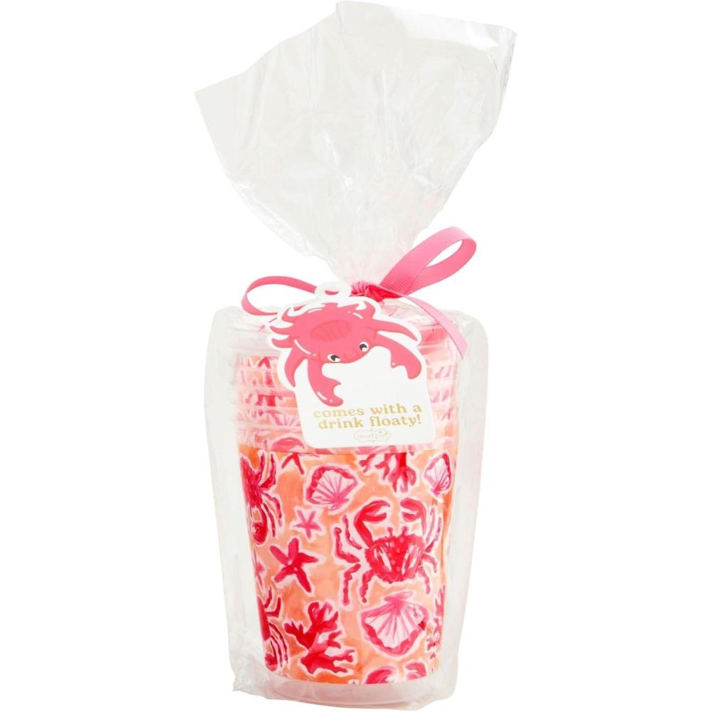 imageMud Pie Womens Beach Floaty Party Cup Set Orange