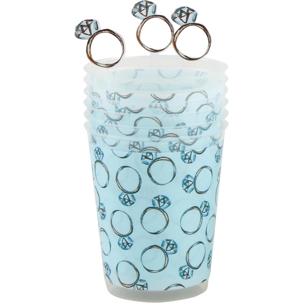 imageMud Pie Womens Bride Party Cup Gift Set Blue